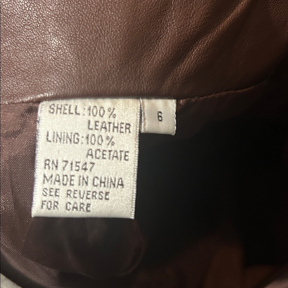Chocolate Brown Leather Pencil Skirt | 6 - Picture 4 of 6